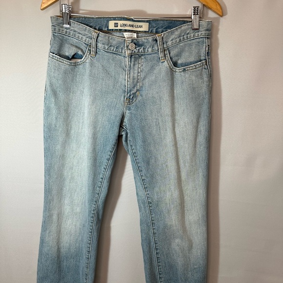 Gap Long And Lean Stretch Womens Size 6 Blue Straight Leg Jeans Pants - Picture 6 of 11